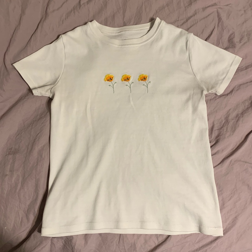 BRANDY MELVILLE yellow flower top
